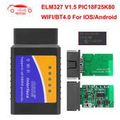 ELM327 V1.5 PIC18F25K80 WIFI pentru IOS/Android OBDII OBD2 BT4.0-Wireless OBD 2 Scanner pentru instrumente de diagnosticare auto ELM 327 V 1 5