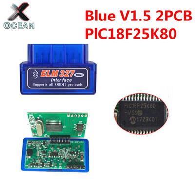 OBDII ELM327 PIC18F25K80 BT V1.5 Scaner automat ELM 327 2PCB PIC18F25K80 Hardware pentru scaner de diagnosticare OBDII 1.5