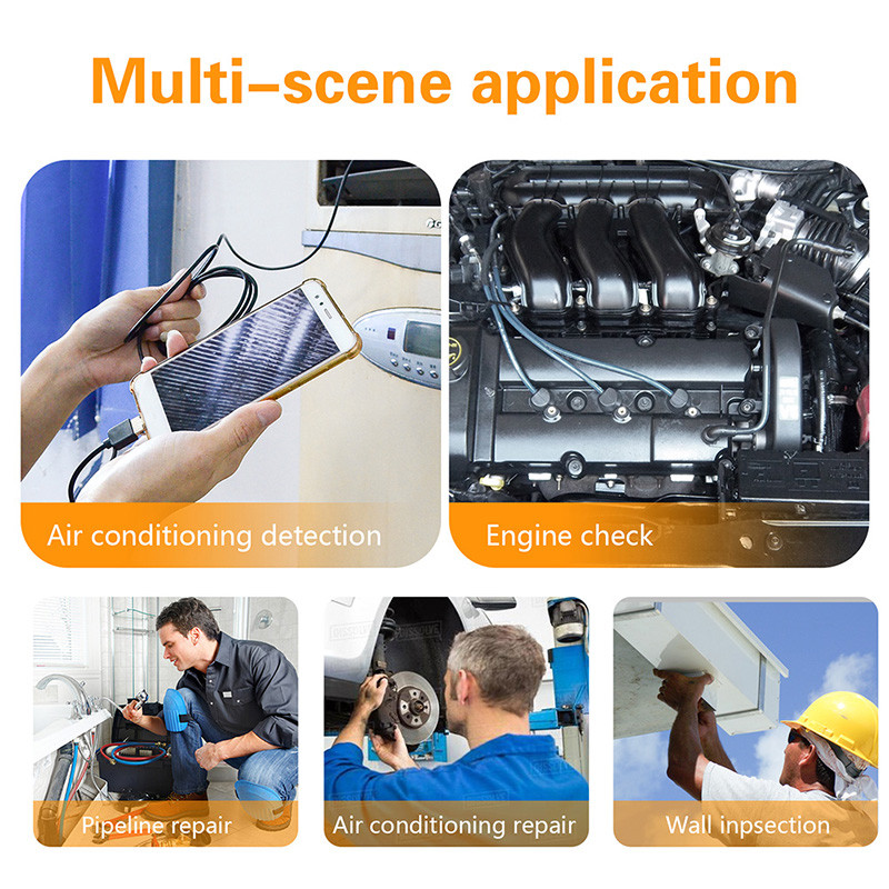 Jaunākā 3,9 MM 2,0 MP wifi endoskopa kamera IP67 ūdensizturīga 720P HD pārbaudes čūskas kamera Android un iOS viedtālrunim, planšetdatoram