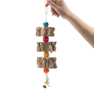 Χρήσιμο παιχνίδι με δάγκωμα παπαγάλου Crisp Bell Anti-Scratch Pet Bird Parrot Bite Poy Stable Bird Gnawing Toy Toy Διακόσμηση κλουβιού