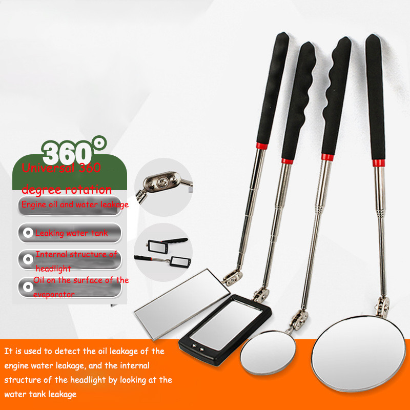 1 buc. Lumini LED universale pentru mașină, oglindă de inspecție extensibilă, endoscop, șasiu mașină, unghi, echipament telescopic pentru instrumente de inspecție