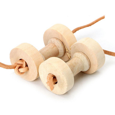 Papagal Animal De Companie Pasăre Haltere Jucării de mestecat Lemn Pentru Perus Cockatiel Cușcă Distractivă Jucărie Nou