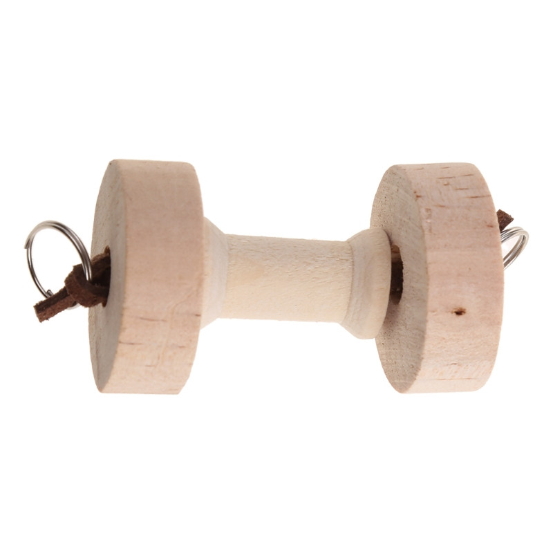 Papagal Animal De Companie Pasăre Haltere Jucării de mestecat Lemn Pentru Perus Cockatiel Cușcă Distractivă Jucărie Nou