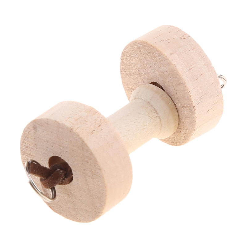 Papagal Animal De Companie Pasăre Haltere Jucării de mestecat Lemn Pentru Perus Cockatiel Cușcă Distractivă Jucărie Nou