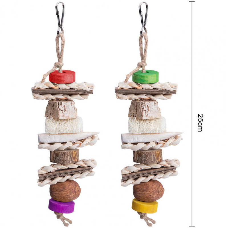 Jucărie de mestecat sigură pentru păsări. Jucărie de mestecat cu papagal, cu decompresie rafinată