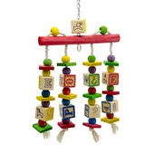 1 ΤΕΜ. μεσαίου μεγάλου παπαγάλου, παπαγάλου που δάγκωσε παιχνιδάκι, ραβδί αναρριχώμενης σκάλας, κορδόνι δαγκώματος