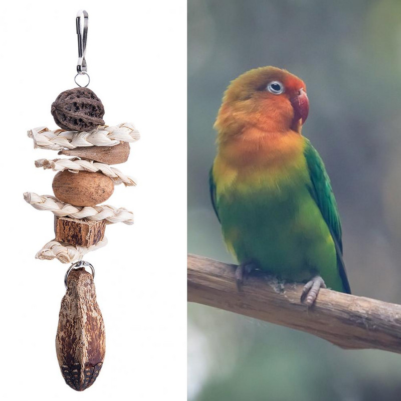 Droša mājdzīvnieku papagaiļa košļājamā rotaļlieta putnu košļājamā rotaļlieta Atvieglo garlaicību un samazina kompresiju