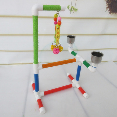 Lindude PVC ahvenate platvorm treeningstendid Ahvenad Mängualus Mänguväljak Söötjatega mänguasi Macaw Cockatoo African Grey jaoks