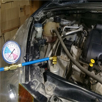 Дропшип! Автомобилен маркуч за зареждане на хладилен агент R134A с манометър Инструменти за ремонт на автомобилен климатик