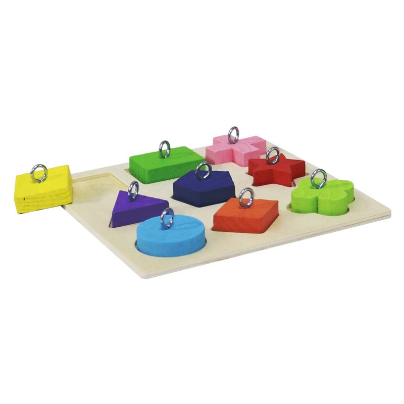 Jucărie de antrenament pentru inteligența păsărilor Jucării educaționale Papagal Jucărie puzzle din lemn pentru papagali și păsări mici și mijlocii