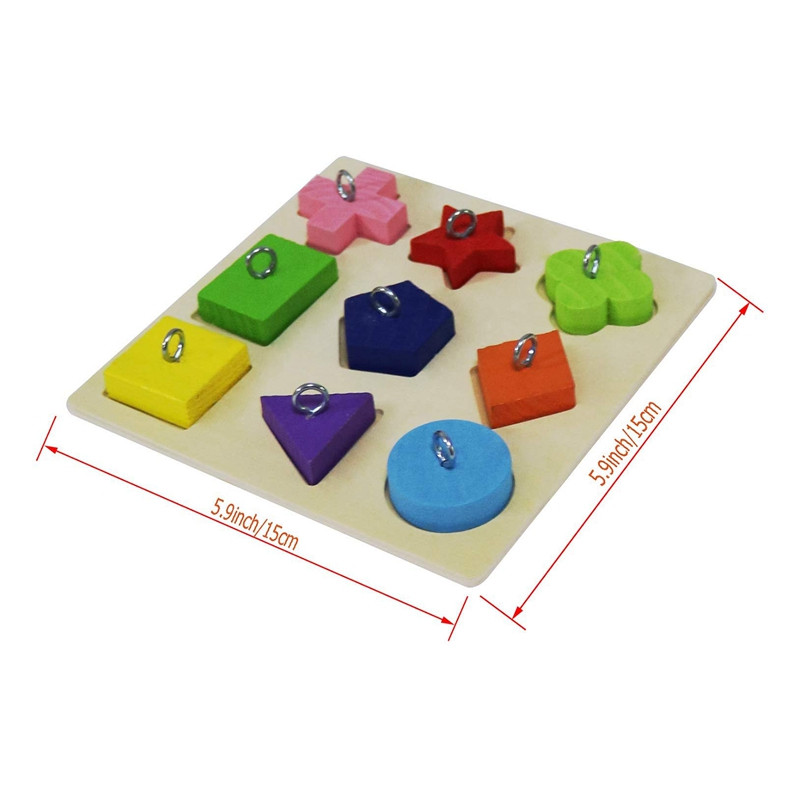 Jucărie de antrenament pentru inteligența păsărilor Jucării educaționale Papagal Jucărie puzzle din lemn pentru papagali și păsări mici și mijlocii