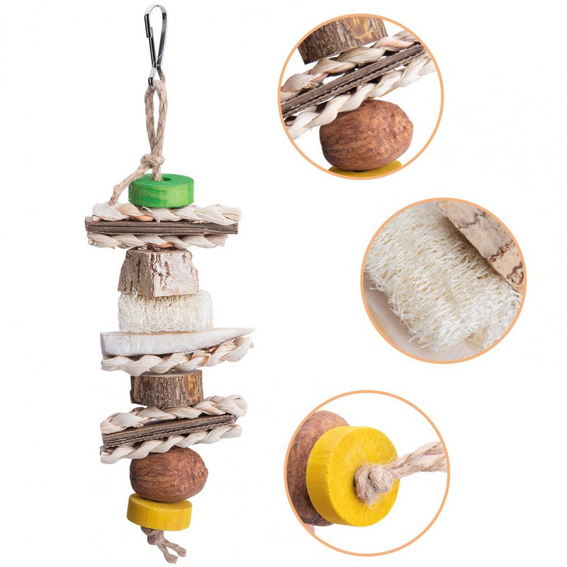 Jucărie de mestecat papagal pentru animale de companie pentru slefuirea dinților anti-zgârieturi pentru păsări medii