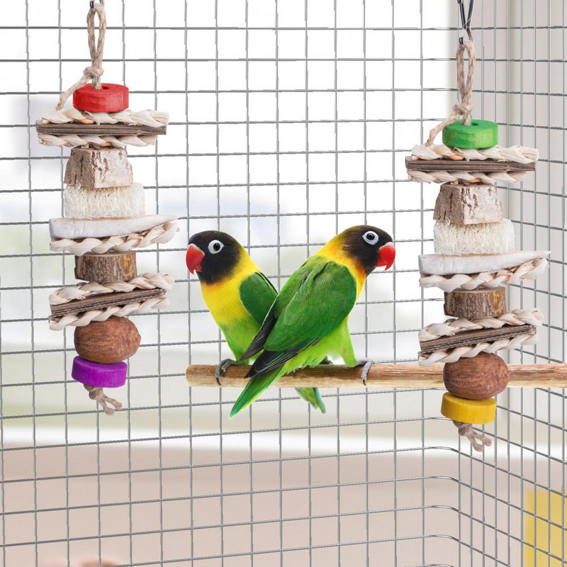 Jucărie de mestecat papagal pentru animale de companie pentru slefuirea dinților anti-zgârieturi pentru păsări medii