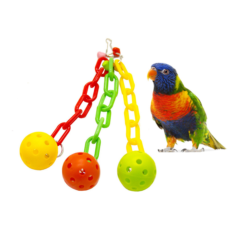 1 tk plastist papagoi linnukella mänguasi interaktiivne munakellakuuli rippuv kett Papagoi mänguasi lemmikloomatooted Kodukaunistused