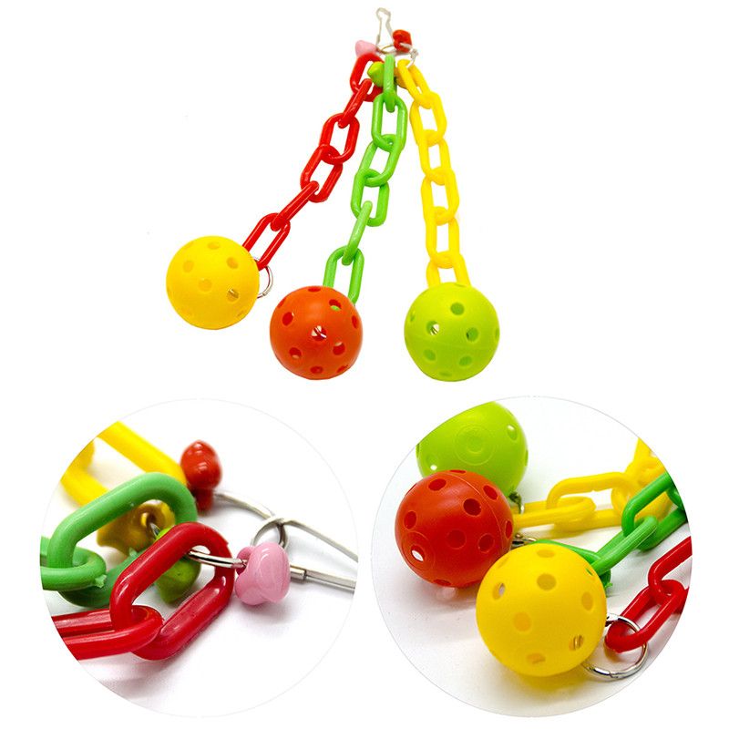 1 tk plastist papagoi linnukella mänguasi interaktiivne munakellakuuli rippuv kett Papagoi mänguasi lemmikloomatooted Kodukaunistused