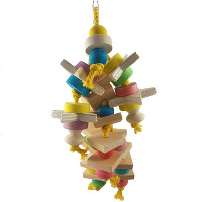 Papagoi mänguasjad suurtele lindudele Kiigumänguasi Värvilised puidust klotsid Kiiged armastatud kobarad Mänguasjad viirpapagoile armulindudele Conures lindude mänguasi