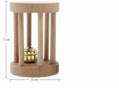 1 τεμάχιο ολοκαίνουργιο παπαγάλο ξύλου για μάσημα με καμπάνα για πουλιά Παπαγάλοι λείανση παιχνιδιών χάμστερ Rattle Gnaw Toys for Hamster