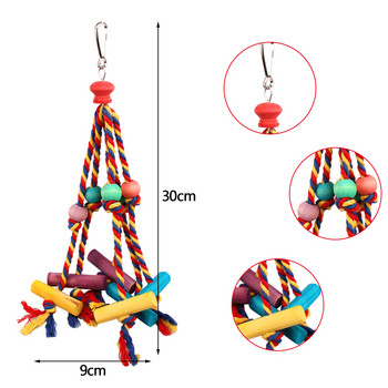 Parrot Bird Chewing Toy Βαμβακερό σχοινί Παπαγάλος Toy Resistant Bit Tearing Bird Toy Cockatiels Training Toy Pet Bird Cage Decoration