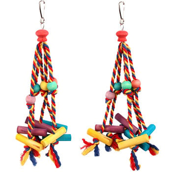 Parrot Bird Chewing Toy Βαμβακερό σχοινί Παπαγάλος Toy Resistant Bit Tearing Bird Toy Cockatiels Training Toy Pet Bird Cage Decoration