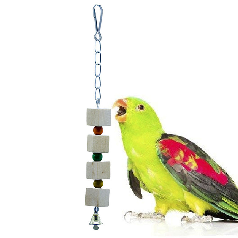 Παιχνίδια για Parrot Bird Budgie ξύλινο κλουβί Perch Swing Parakeet Παιχνίδια African Grey Αξεσουάρ parkiet vogel speelgoed