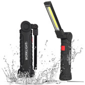 Autolaetav töövalgusti magnetilise alusega kokkupandava autoparandusmasina hädavalgustiga 5 režiimi valgustus COB LED töötuled