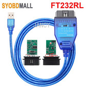 FTDI FT232RL mikroshēmu automašīnas dzinēja ECU skeneris VAG KKL 409 Fiat ECU USB testerim 4 virzienu slēdzis Lasīt notīrīt kļūdu Obd2 diagnostika