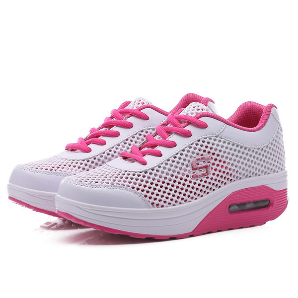 Sieviešu elpojošas šņorējamas kedas ar augstu zoli