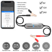 Tester de baterie de mașină Bluetooth 5.0 6V 12V 24V Analizor de baterie de acid Li-plumb pentru mașină Încărcare motocicletă Pornire test de pornire