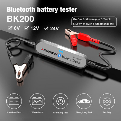 Tester de baterie de mașină Bluetooth 5.0 6V 12V 24V Analizor de baterie de acid Li-plumb pentru mașină Încărcare motocicletă Pornire test de pornire