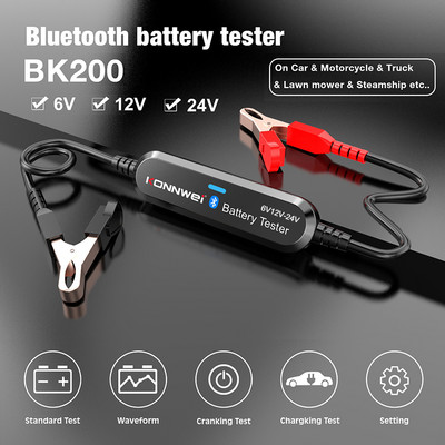 Tester de baterie de mașină Bluetooth 5.0 6V 12V 24V Analizor de baterie de acid Li-plumb pentru mașină Încărcare motocicletă Pornire test de pornire