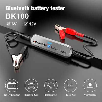 Tester de baterie de mașină Bluetooth 5.0 6V 12V 24V Analizor de baterie de acid Li-plumb pentru mașină Încărcare motocicletă Pornire test de pornire