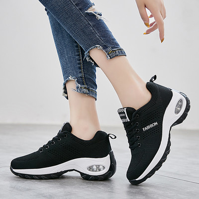 Modern women`s sneakers with an air chamber
