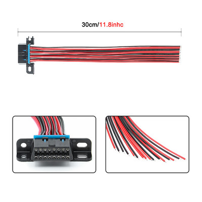 10/30 cm DIY 16-pin J1962 OBD2 pagarinātājs VW/Toyota/honda sieviešu automobiļu automašīnu diagnostikas auto rīkam OBD 2 savienotājs