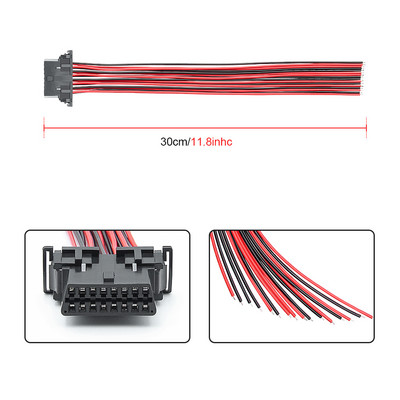 10/30 cm DIY 16-pin J1962 OBD2 pagarinātājs VW/Toyota/honda sieviešu automobiļu automašīnu diagnostikas auto rīkam OBD 2 savienotājs
