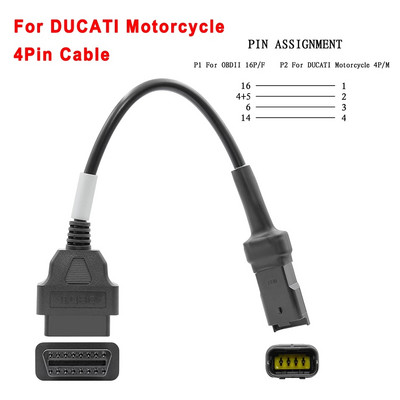 12 veidu EFI Motorcycle IV 4Pin 6PIN kabelis Kawasaki KTM Suzuki Harley 4P 6P spraudnis Yamaha Honda 3 PIN uz OBD2 16PIN adapteri