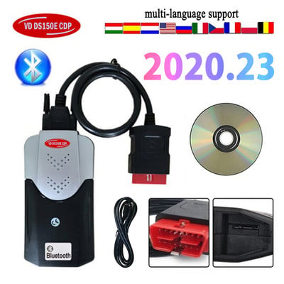 Ultimul scaner 2022 2020.23 NOU Keygen Vd Ds150e Cdp Pro cu Bluetooth pentru instrumente de diagnosticare a camioanelor TNESF DELPHIS ORPDC OBD2