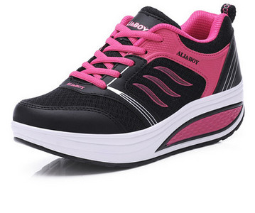 Pantofi de damă casual cu talpă înaltă cu șireturi