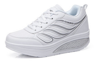 Pantofi de damă casual cu talpă înaltă cu șireturi