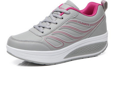 Pantofi de damă casual cu talpă înaltă cu șireturi