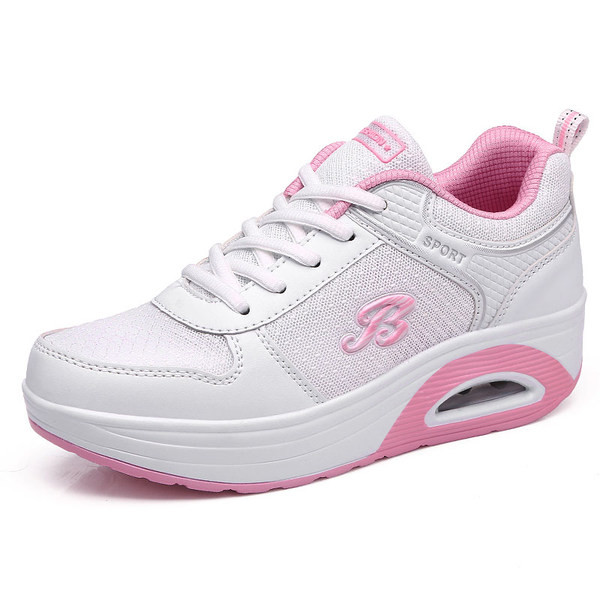 Pantofi de damă casual cu talpă înaltă cu șireturi