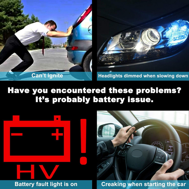 BM410 auto aku tester 12 V 24 V väntamine laadimisahela test generaator Sõiduki aku analüsaator Automaatne aku diagnostika tööriistad