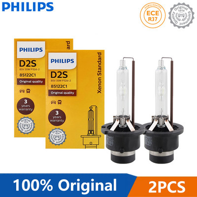 2X Philips HID D1S D2S D2R D3S D4S D5S 35W Xenon Standard 4200K Auto Original Head Light Car Γνήσιες λάμπες Αντικατάσταση αναβάθμισης, ζεύγος