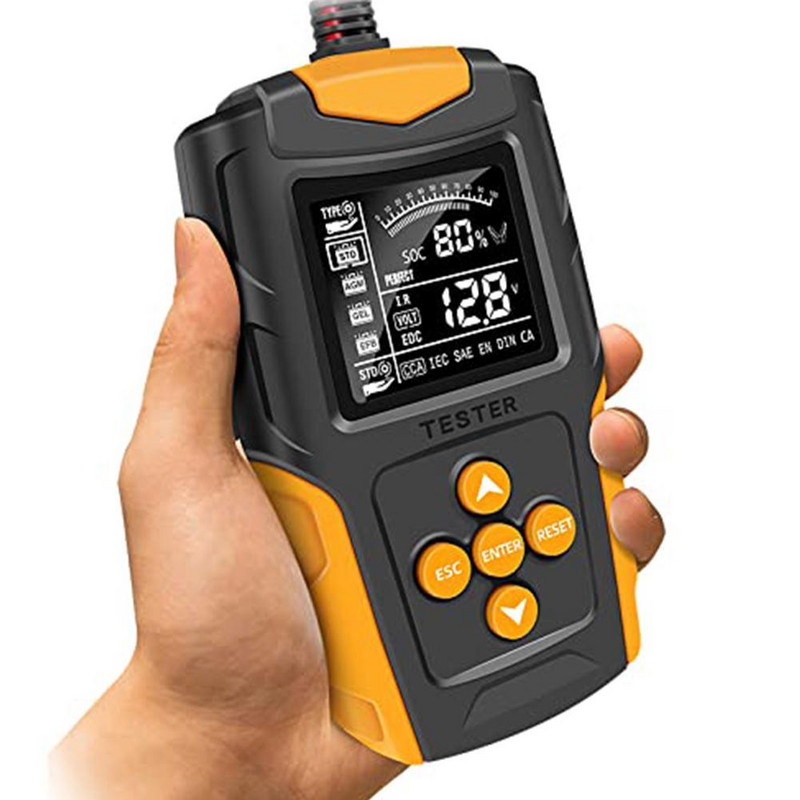 FOXSUR 12V 24V Analizor de sistem de testare a bateriei auto 3AH-200AH Instrument de testare a încărcării bateriei de încărcare pentru mașină, camion, motocicletă, SUV, barcă