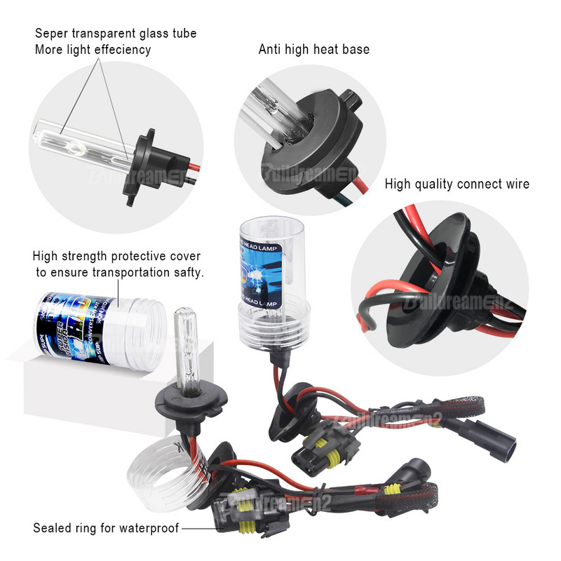 H7 Xenon H1 H8 9005 HB3 9006 HB4 881 880 H3 H11 Xenon Kit HID Light 55W 4300K-10000K 12V Auto esitulede esitulede tarvikud