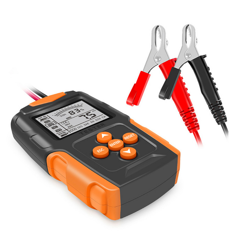 Automobilių baterijų testeris LCD skaitmeninis motociklų analizatorius Li akumuliatorių įrankiai
