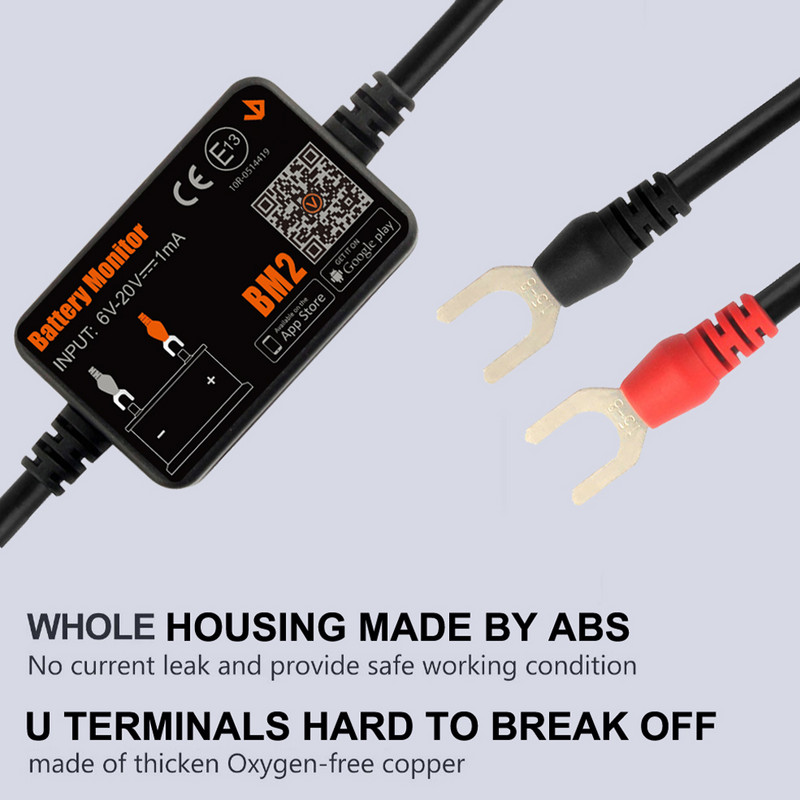 Tester de încărcare a bateriei BM2 12V BM2 Tester de încărcare a bateriei Analizor de testare de încărcare fără fir compatibil Bluetooth pentru Android iOS