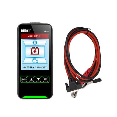 Tester de încărcare a bateriei auto DY222 12V/24V Tester multifuncțional de sănătate a bateriei Tester de sistem de baterii auto
