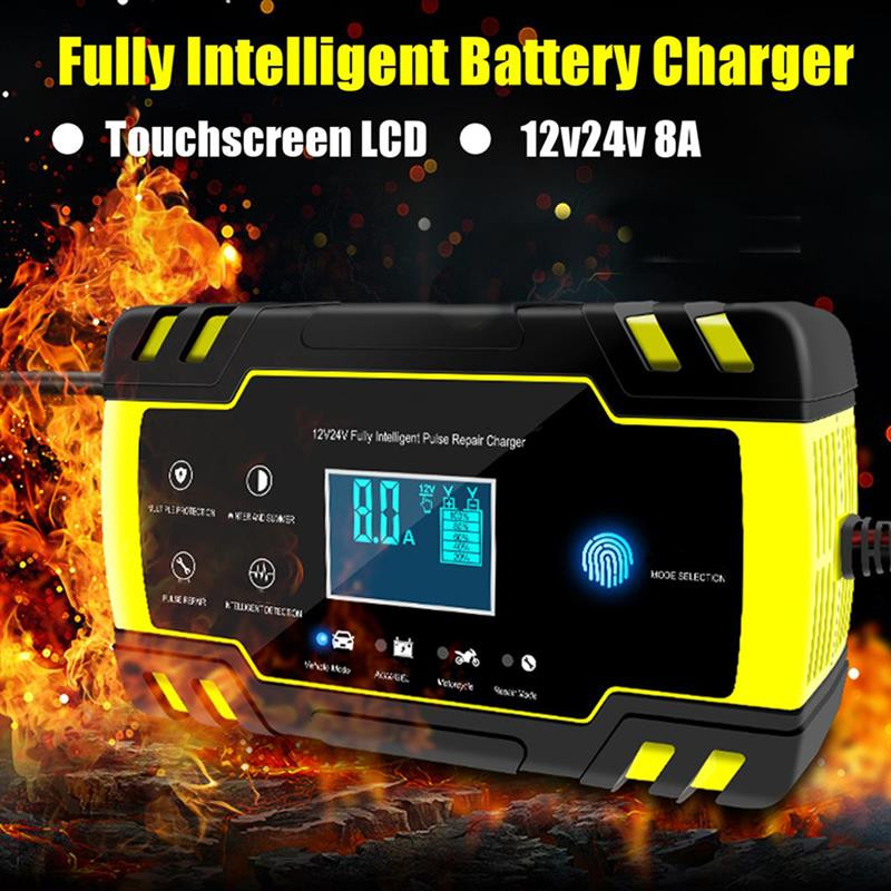 140W automaatsed akulaadijad 12V 24V auto akulaadija mootorratta akulaadijad 2Ah -150Ah aku jaoks