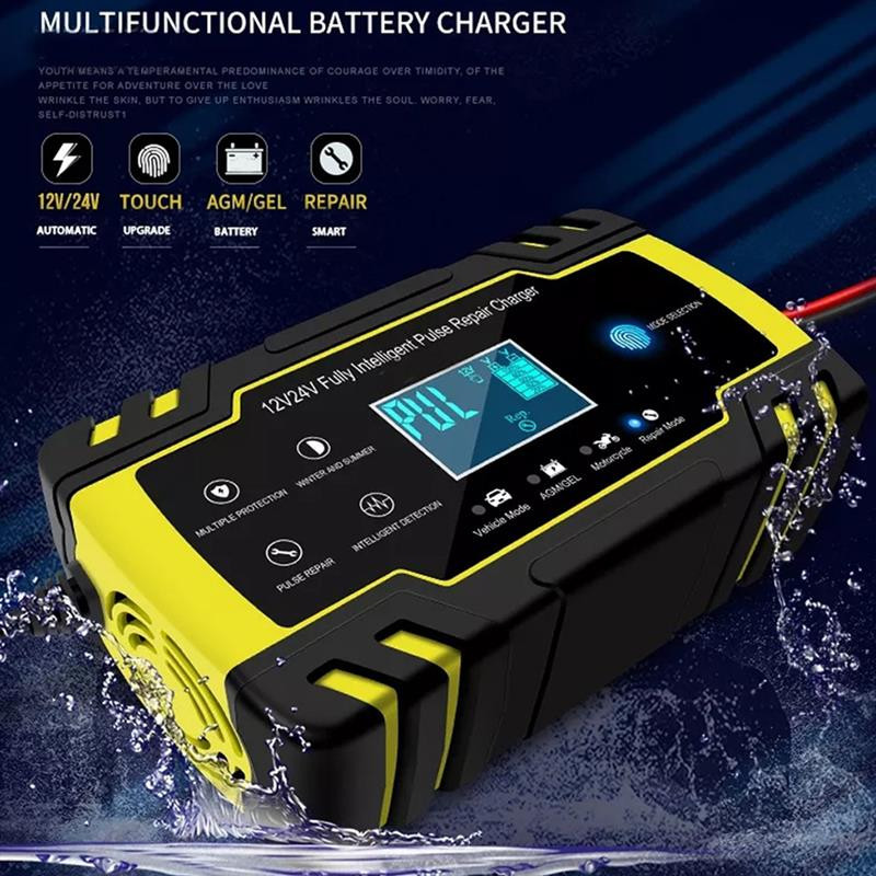 140W automaatsed akulaadijad 12V 24V auto akulaadija mootorratta akulaadijad 2Ah -150Ah aku jaoks