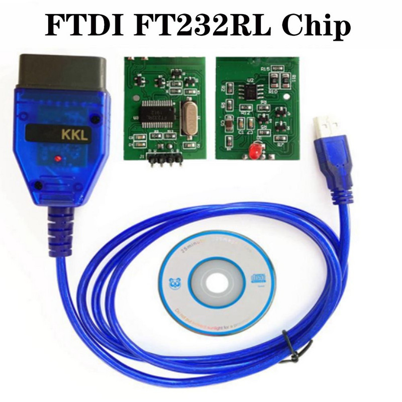 Maža kaina už VAG KKL skaitytuvo įrankį VAG-KKL 409 su FTDI FT232RL mikroschema vag 409 kkl OBD2 USB sąsajos diagnostikos kabeliu